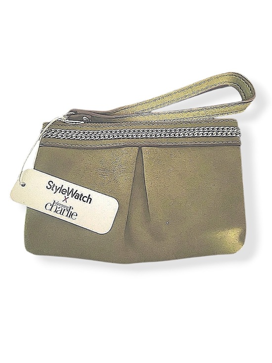 Charming Charlie Handbags - Wristlet in Olive Green with Gold Accents - Charming Charlie